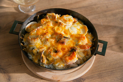 グリーンカレーでシーフードドリア