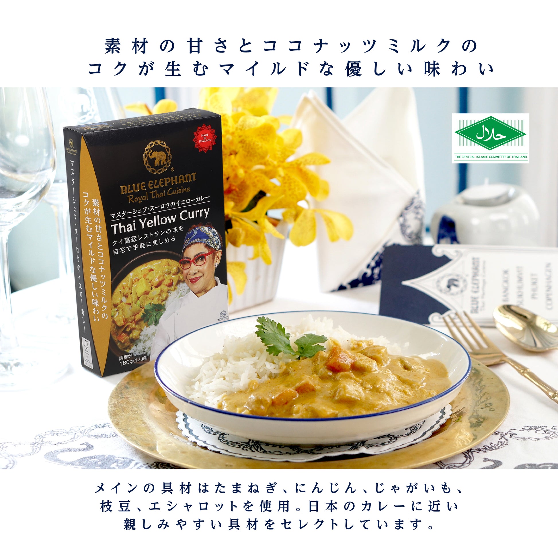 【6個セット】マスターシェフ・ヌーロウのイエローカレー 180g（1人前）